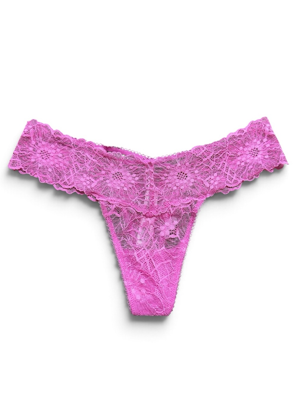 Victoria's Secret Hot Pink Lace Thong - Floral Lace Bikini
